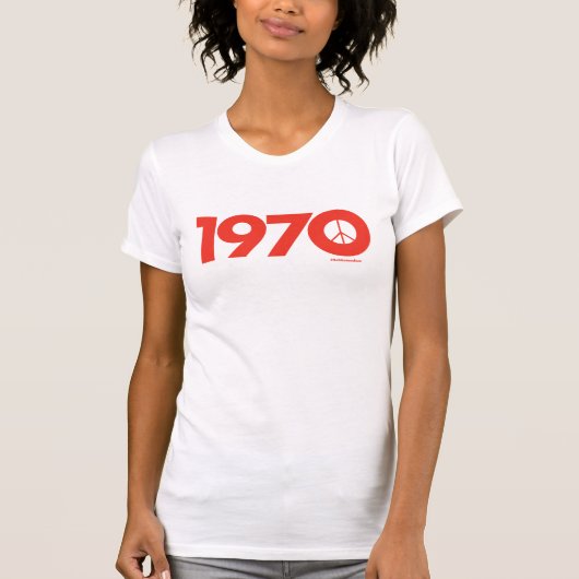 Vrede in 1970 T-shirt (wit) (Voorkant)