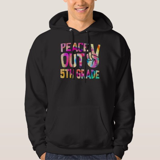 Vrede in 5e klas blije dag Stropdas D Hoodie (Voorkant)