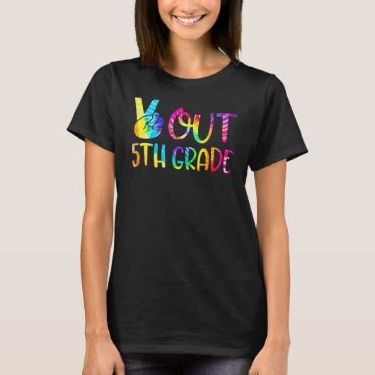 Vrede in 5e klas blije dag Stropdas D T-shirt (Voorkant)