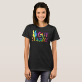 Vrede in 5e klas blije dag Stropdas D T-shirt (Voorkant volledig)