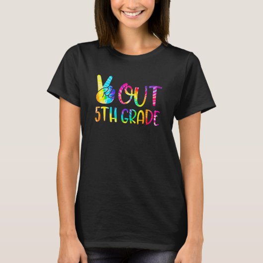 Vrede in 5e klas blije dag Stropdas D T-shirt (Voorkant)