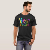 Vrede in 5e klas blije dag Stropdas D T-shirt (Voorkant volledig)