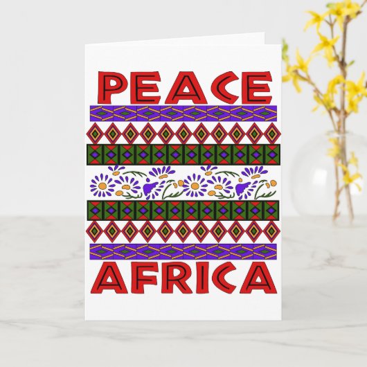 Vrede in Afrika Kaart (Gele Bloem)