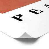 Vrede in Arabische kalligrafie minimalistisch Poster (Hoek)