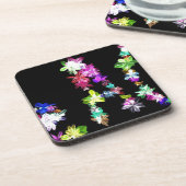 "VREDE" in bloemen Art Print Drankjes Onderzetter (Linkerzijde)