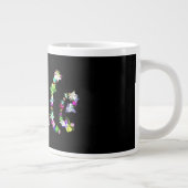 "VREDE" in bloemen Art Print Grote Koffiekop (Rechts)