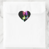 "VREDE" in bloemen Art Print Hart Sticker (Tas)