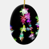 "VREDE" in bloemen Art Print Keramisch Ornament (Voorkant)