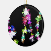 "VREDE" in bloemen Art Print Keramisch Ornament (Links)