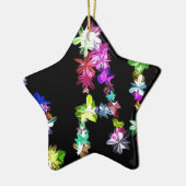 "VREDE" in bloemen Art Print Keramisch Ornament (Links)