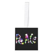 Vrede in bloemen Art Print Kubus Ornament (Voorkant)