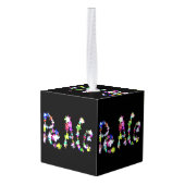 Vrede in bloemen Art Print Kubus Ornament (Achter hoekig)