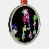 "VREDE" in bloemen Art Print Metalen Ornament (Rechts)