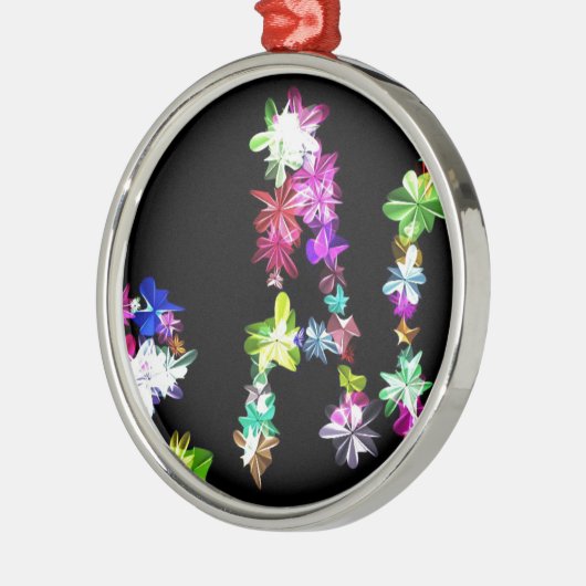 "VREDE" in bloemen Art Print Metalen Ornament (Links)