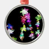 "VREDE" in bloemen Art Print Metalen Ornament (Voorkant)