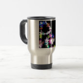 "VREDE" in bloemen Art Print Reisbeker (Voorkant links)