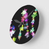 "VREDE" in bloemen Art Print Ronde Klok (Hoek)