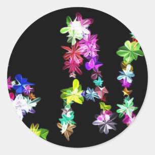 "VREDE" in bloemen Art Print Ronde Sticker