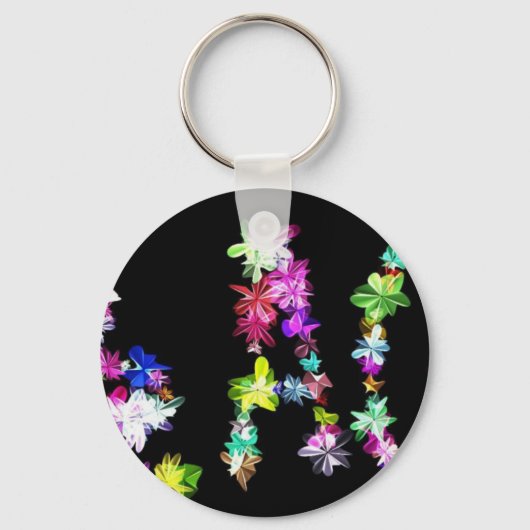 "VREDE" in bloemen Art Print Sleutelhanger (Voorkant)