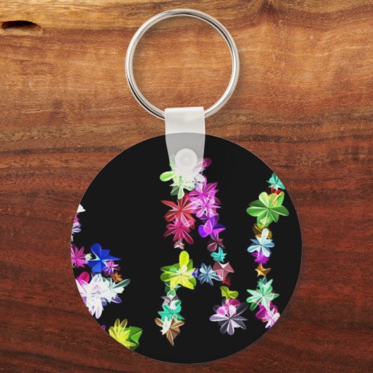 "VREDE" in bloemen Art Print Sleutelhanger (Voorkant)