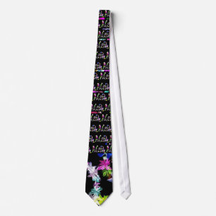 "VREDE" in bloemen Art Print Stropdas