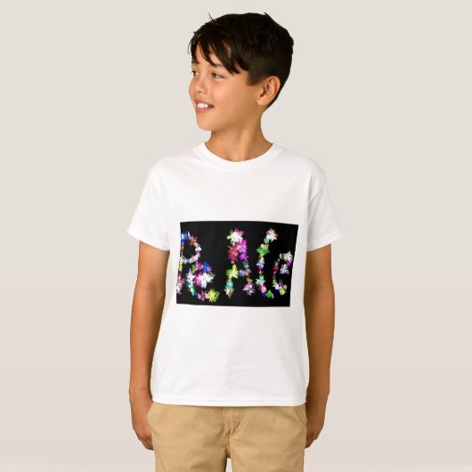 "VREDE" in bloemen Art Print T-shirt (Voorkant volledig)