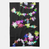 "VREDE" in bloemen Art Print Theedoek (Verticaal)