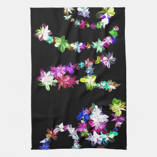 "VREDE" in bloemen Art Print Theedoek (Verticaal)