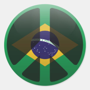 Vrede in Brazilië Ronde Sticker