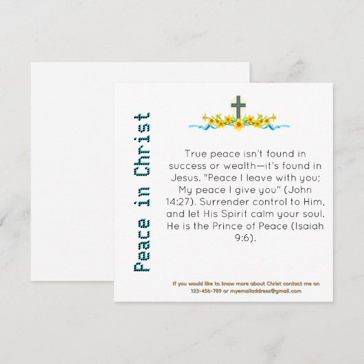Vrede in Christus Getuige Kaart (Voorkant / Achterkant)