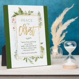 "Vrede in Christus" Tabletop Plaque met Easel Fotoplaat