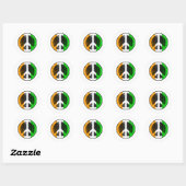 Vrede in Cote Divoire Ronde Sticker (Vel)