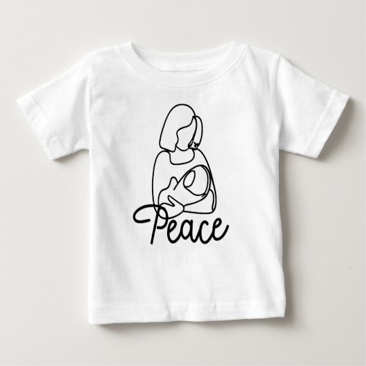 Vrede in de armen van mama Baby Bodysuit (Voorkant)