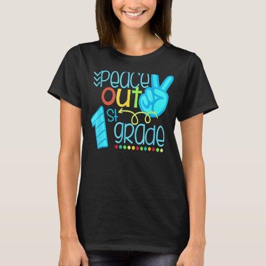 Vrede in de eerste klas eind schooljaar t-shirt (Voorkant)