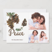 Vrede in de Natuur kerstfeestdag 3-fotokaart Feestdagenkaart (Voorkant)