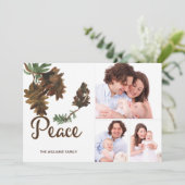 Vrede in de Natuur kerstfeestdag 3-fotokaart Feestdagenkaart (Staand voorkant)