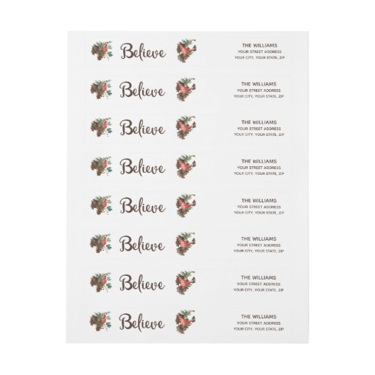 Vrede in de Natuur kerstverpakking rond het label (Vel)