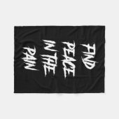 Vrede in de pijn Geestelijke gezondheid Zelfmoordb Fleece Deken (Voorkant (Horizontaal))
