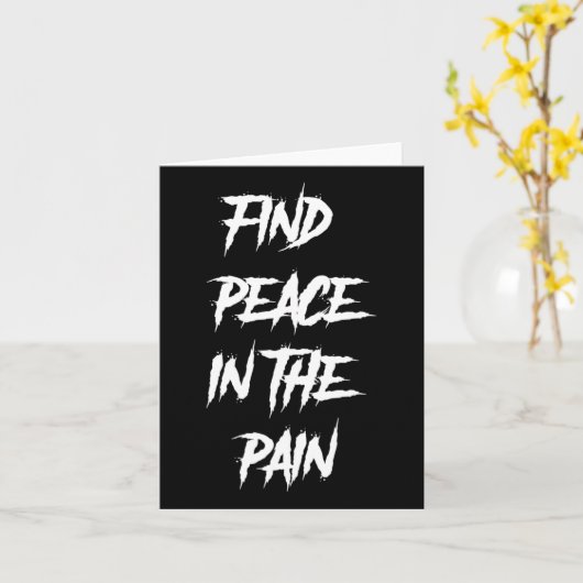 Vrede in de pijn Geestelijke gezondheid Zelfmoordb Kaart (Gele Bloem)