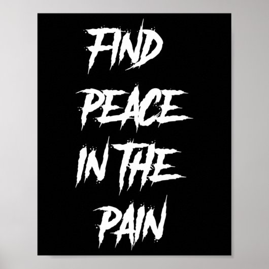 Vrede in de pijn Geestelijke gezondheid Zelfmoordb Poster (Voorkant)