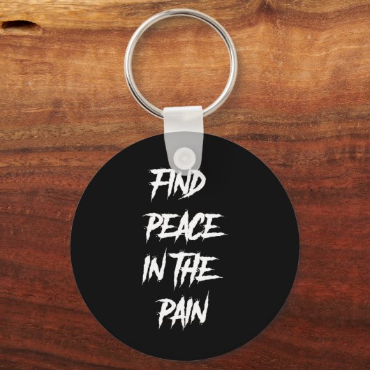 Vrede in de pijn Geestelijke gezondheid Zelfmoordb Sleutelhanger (Voorkant)