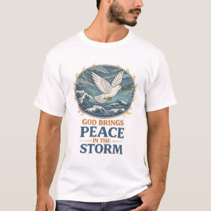 Vrede in de Storm – Christelijk Gelooof Duif Ontwe T-shirt
