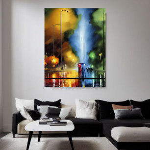 Vrede in de Storm - mooie kunst Canvas Afdruk