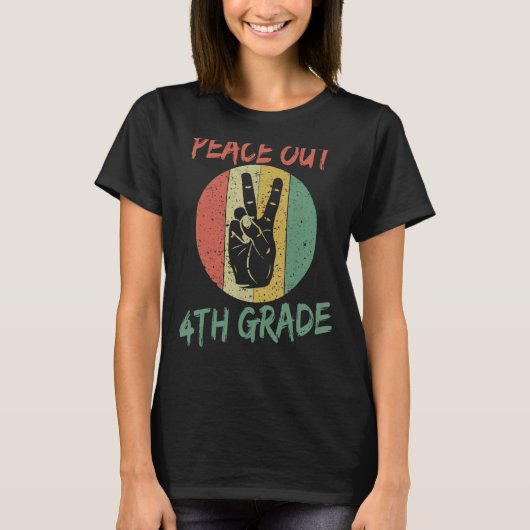Vrede in de vierde klas: einde schooljaar leraar S T-shirt (Voorkant)