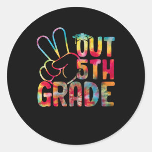 Vrede in de vijfde klas Afstuderen vorige schoolda Ronde Sticker