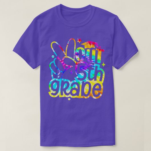 Vrede in de vijfde klas Afstuderen vorige schoolda T-shirt (Design voorkant)