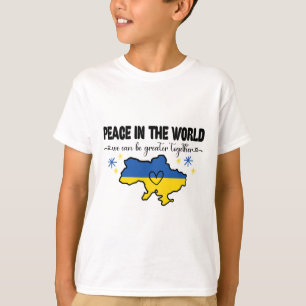 Vrede In De Wereld T-shirt Ik Sta Met Oekraïne Hea