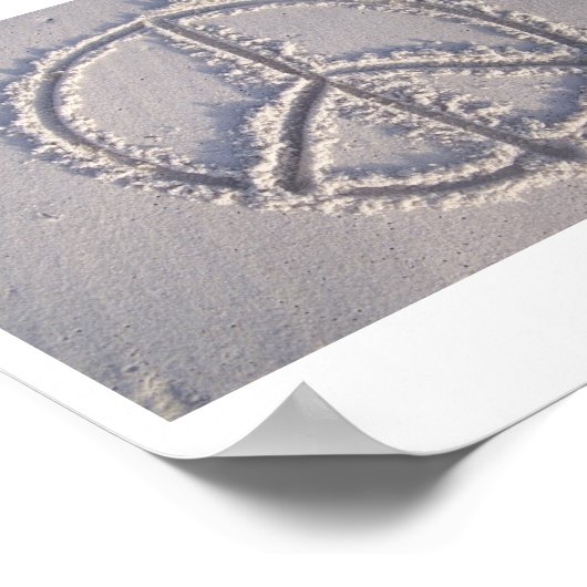 Vrede in de zand poster (Hoek)