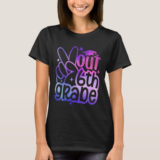 Vrede in de zesde klas Afstuderen op de laatste da T-shirt (Voorkant)