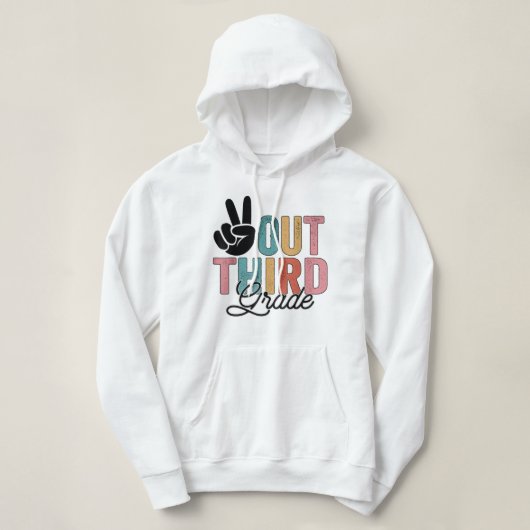 Vrede in derde klas Laatste dag van het Afstudeerd Hoodie (Design voorkant)